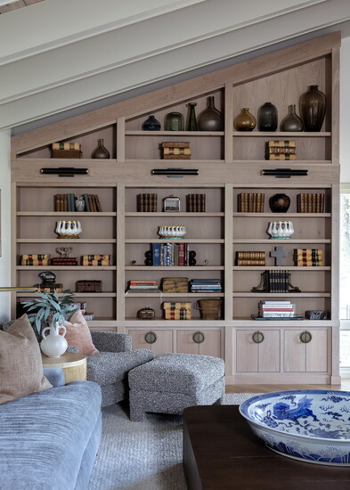 Custom bookcase in the kids room