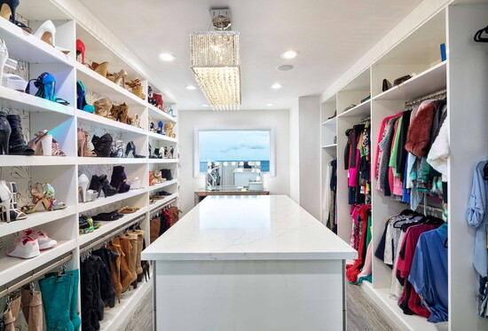 Custom closet in white.