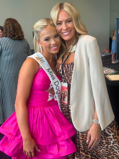 Stephanie with Addison Bicker, Miss Dogwood's Teen.