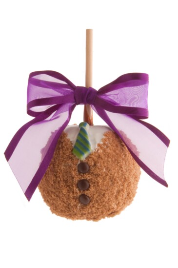 Dressed up candy apples are a crowd pleaser for dads and kids alike!