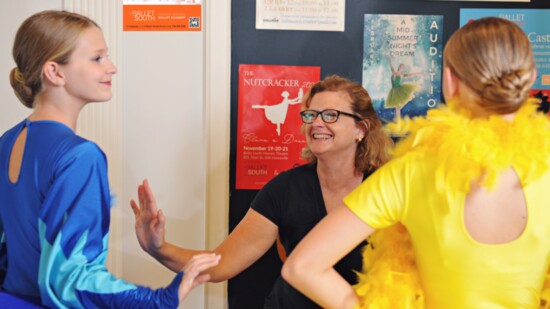 Brooke smiling with her dance students