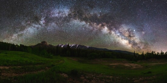 Photographer Rob Lovato spots "rainbows" at night from Cascade Creek.