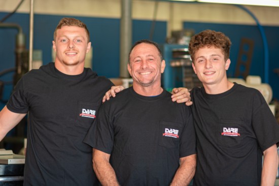 Jonathan Aloisio with sons J.T. (left) and Christopher