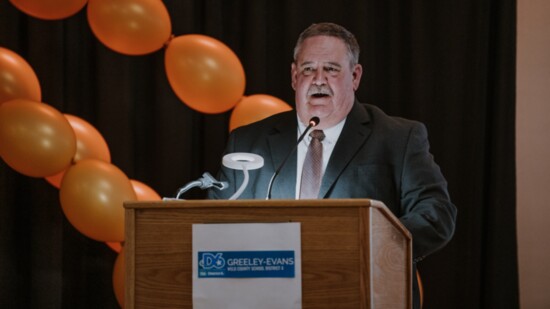 Gates presents at a District 6 retirement celebration.