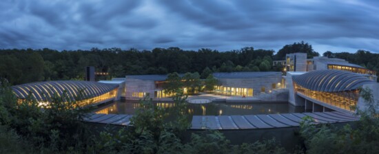 Panoramic view of Crystal Bridges Museum of American Art
