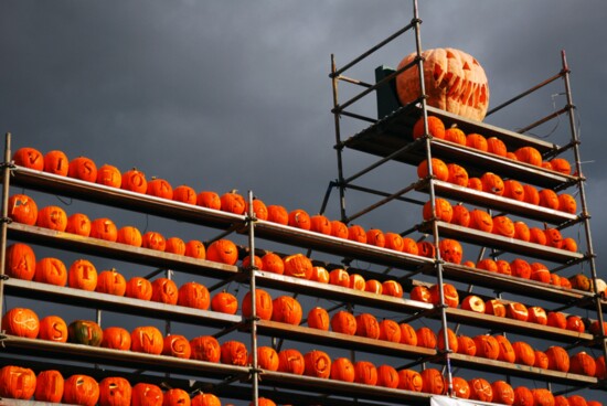The Pumpkin Tower at dusk is an awesome sight. 