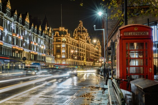 Streets of London at night during the Holiday Season!