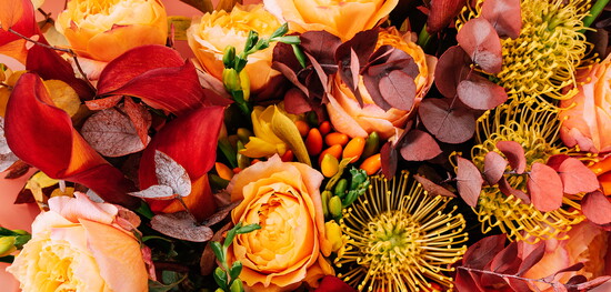 Autumn floral arrangement.