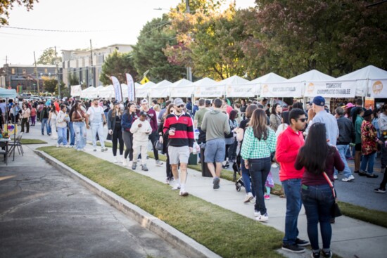 Crowds stroll the streets at 'A Taste of Chamblee.'