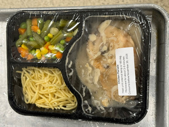 Chicken Marsala ready to deliver