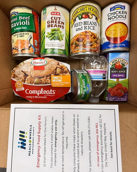 7 day emergency meals + flashlights and more for disasters