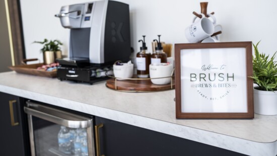 The Brush, Brews & Bites station is just one of the details at Brush that will elevate your experience.   
