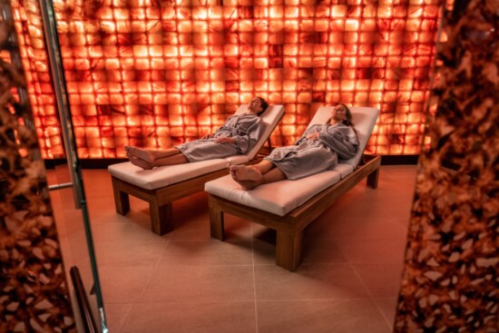 Enjoying the salt cave at the Spa at Sec-he, Photo Credit: The Spa at Sec-he