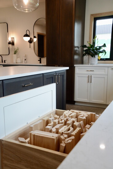 Clients can preview materials in their showroom before making selections.