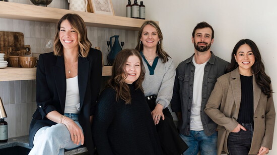 Laura Williams (far left) and the team behind Design for a cause