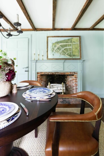 The Finish designed the dining room to maintain the charm of this historical home with classic pieces. This result has a timeless appeal without feeling stu