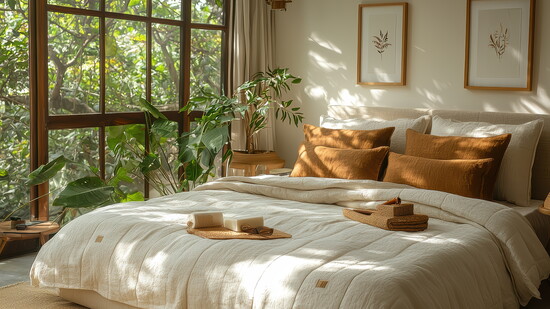 Creating a relaxing, Zen feeling in the bedroom.