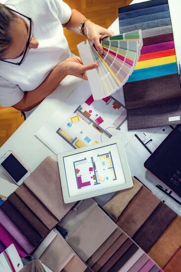 Interior designers can really help with choosing new color schemes.