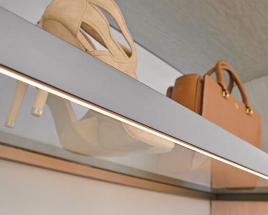 Shelf with built in lighting