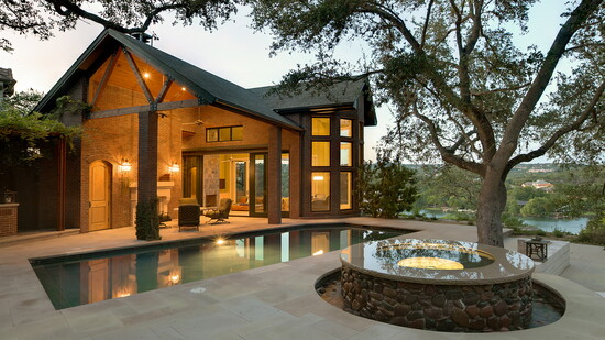 Lake Austin Waterfront Pool Cabana by David Manning Architecture