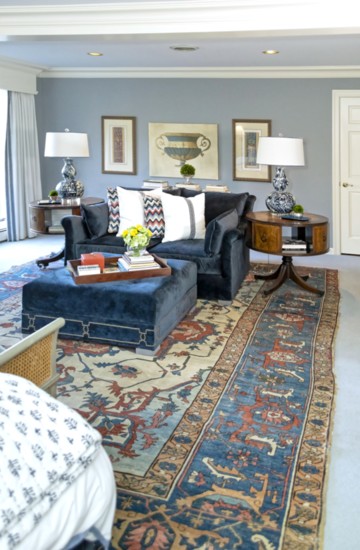 The heirloom rug lends warmth and character