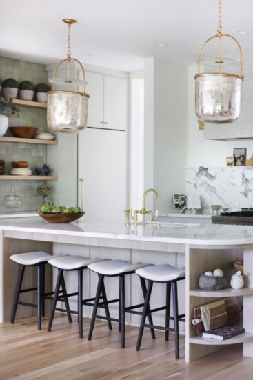 Many families are opting to eat around the kitchen island instead of a formal dining area.