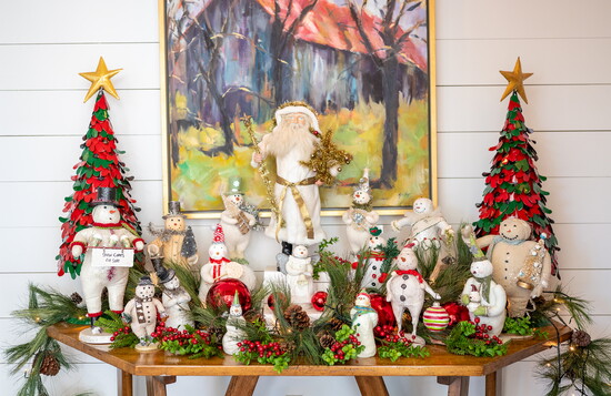 Cindy's beloved snowman collection