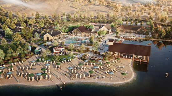 Outdoor gathering spaces, water, trails, and recreation shape daily life at the center of Valnova.