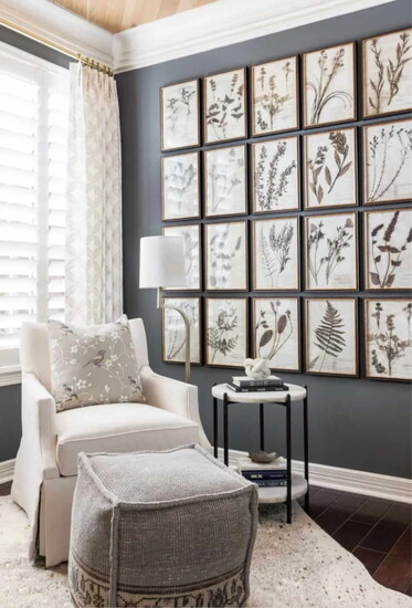A retreat within a master suite. Surrounded by floral prints.