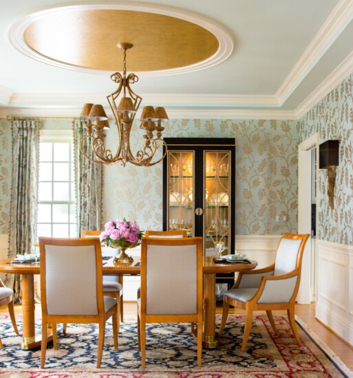 A dining room designed by Sharon McCormick of Glastonbury.