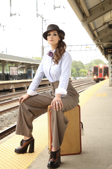 Model: Eileen “EJ” Jaworowicz Photo credits: Kristina Foreman Makeup/hair: Kristina Foreman Shoot location: Milford Train Station