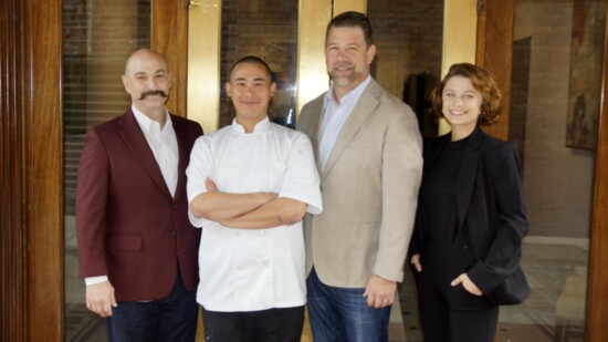 Executive Chef Nick Rodriquez,  Brad Spehl, Partner Mike Deevey, and coordinator Quinn Huber.