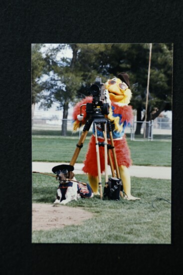 Even with all the Hall Of Famers, the Famous Chicken was still the star of the show