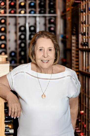 Orioli family matriarch Nona Elda in the wine cellar at Via Emilia, which moved to The Woodlands in 2011.