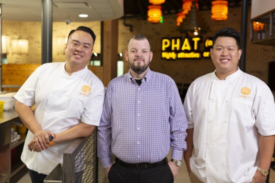 The Phat Eatery team: (l-r) Kevin Lee, director of operations; Lonnie Atchison, general manager; Marvin He, director of operations (photo: Jenn Duncan) 