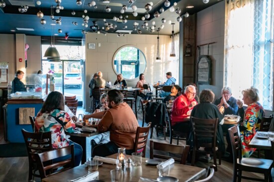 Guests dine in the warm and inviting surroundings of Sea Salt.