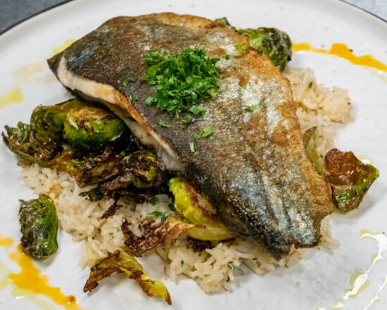 Fresh fish catches are available daily at Sea Salt.