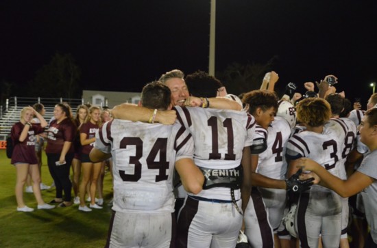 Coach Billy celebrates with the winning 2019 team