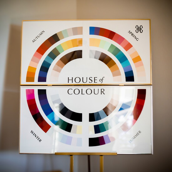 Clients discover their most flattering shades during a signature consultation.