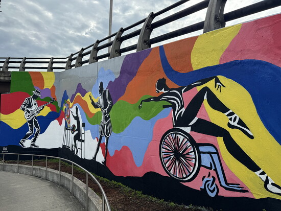 John Bramblitt's mural. Photo Credit: Taubman Museum of Art