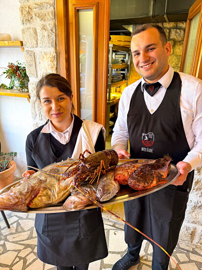 Catch of the day! The freshest seafood at the histroic Kapetanova Kuća.