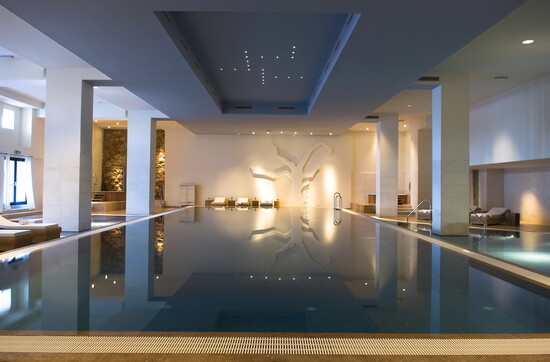 The Hotel Excelsior's indoor pool.