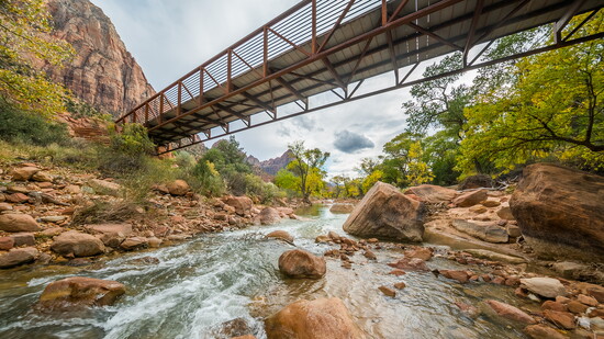 The Virgin River flowing through Zion National Park