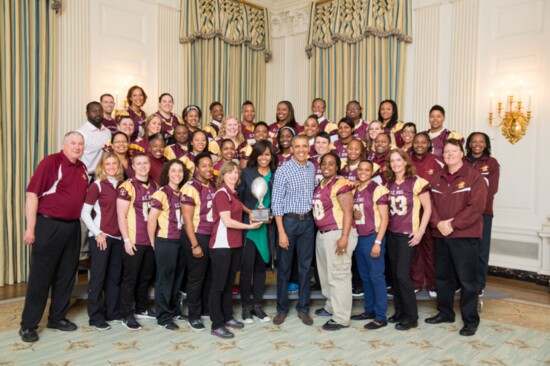 Like other national champions, the DC Divas met the President and First Lady.