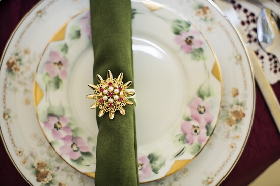 I made napkin rings too! 
