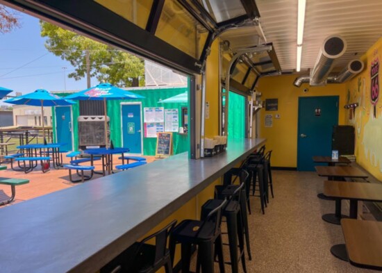 Inside the dining container at Salt & Lime Social. Photo Shelby Remy.