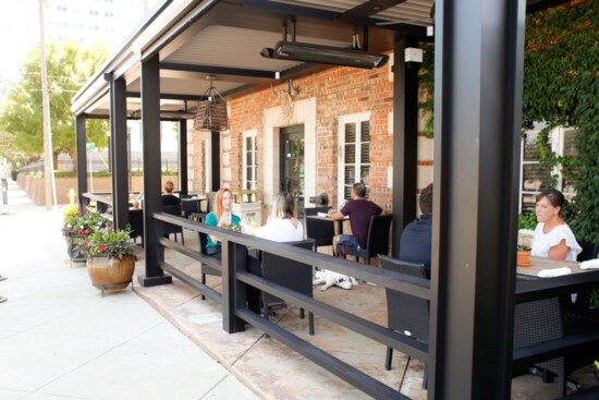 The patio at The Chalkboard offers a cool place to beat the heat. Photo provided.