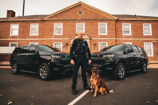 Corporal James Loomer with Brutte. Photo by Rachel Hall.