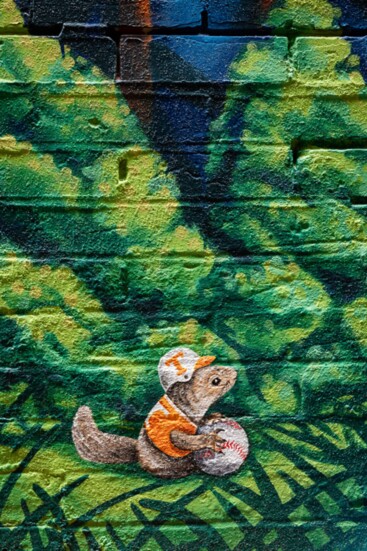 “Tennessee Squirrel” Detail of Smokey Mural by Gared Luquet