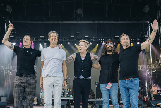 Ezra Ray Hart (L-R): Dean Butterworth, Kevin Griffin, Mark McGrath, Kristian Attard, Emerson Hart. Photo by Daniel Zuliani.